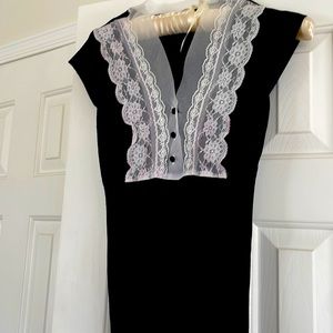 Black knit top